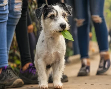 Zwerfhond laat elke ochtend een blad vallen bij een winkel – op een dag volgt de winkeleigenaar het